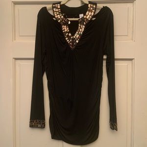Buckle. Dress top
